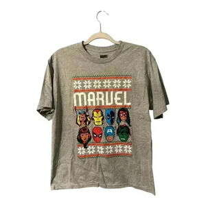 Marvel Avengers Boys Gray Winter T-Shirt, XL